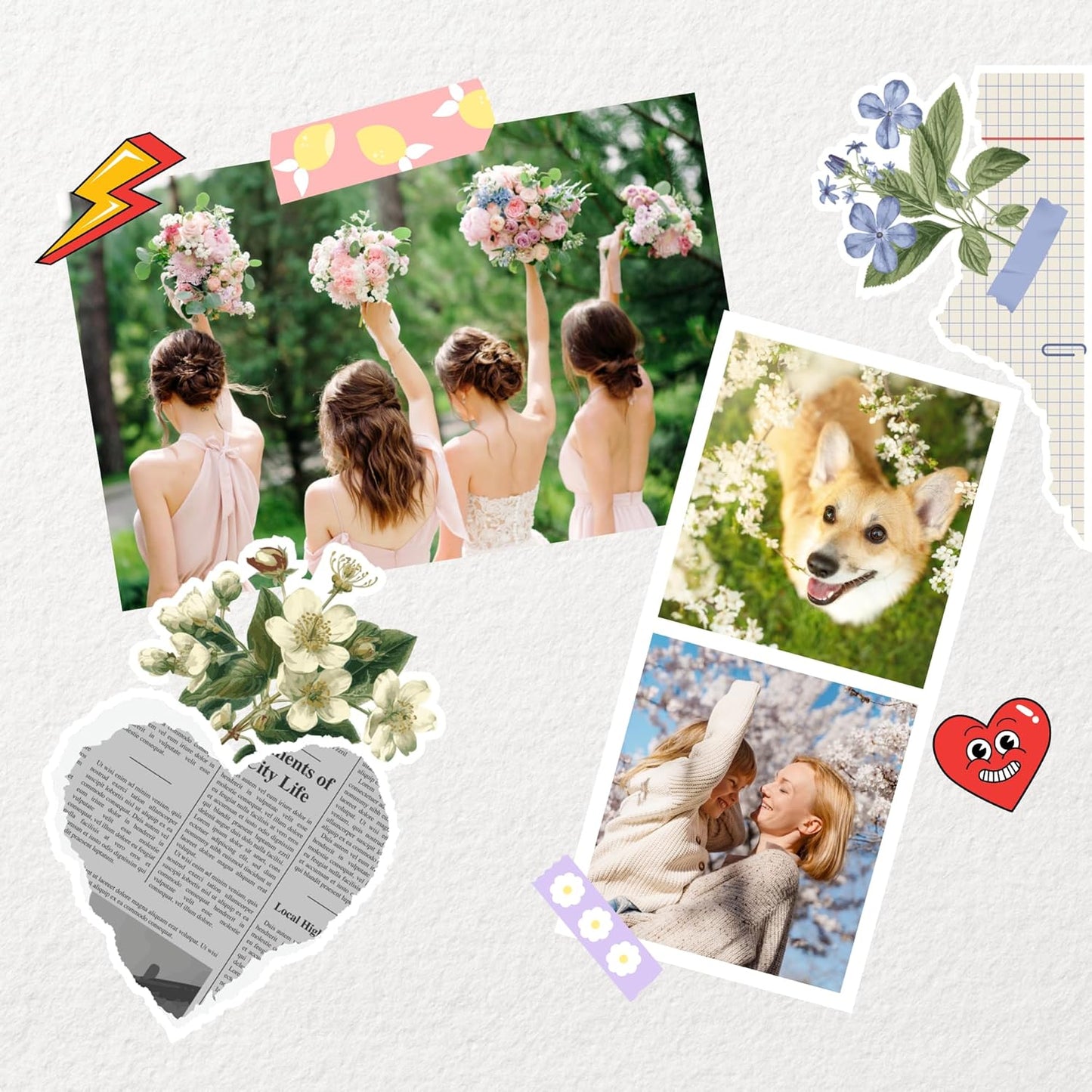 Mini 2 Retro 4PASS Portable Photo Printer, 2.1X3.4 Inches, 38 Sheets Bundle, White